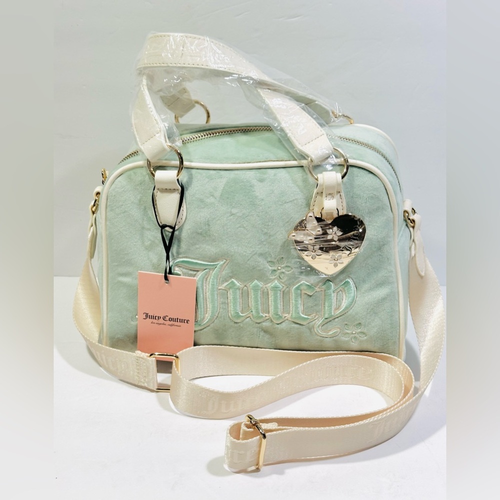Juicy Couture Juicy In The Sky Velour Bowler Bag - Frosty Green